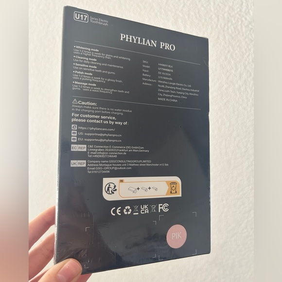 Phylian Pro U17 Sonic Electric Toothbrush- NEW - Picture 2 of 9